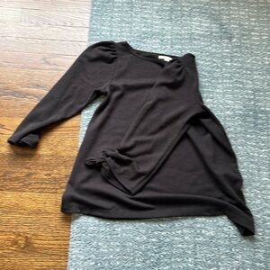 Soft, xs, blouse,max studio, black, knot on sleeve